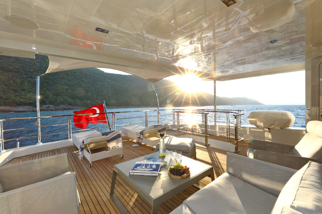 aegean island motor yacht working